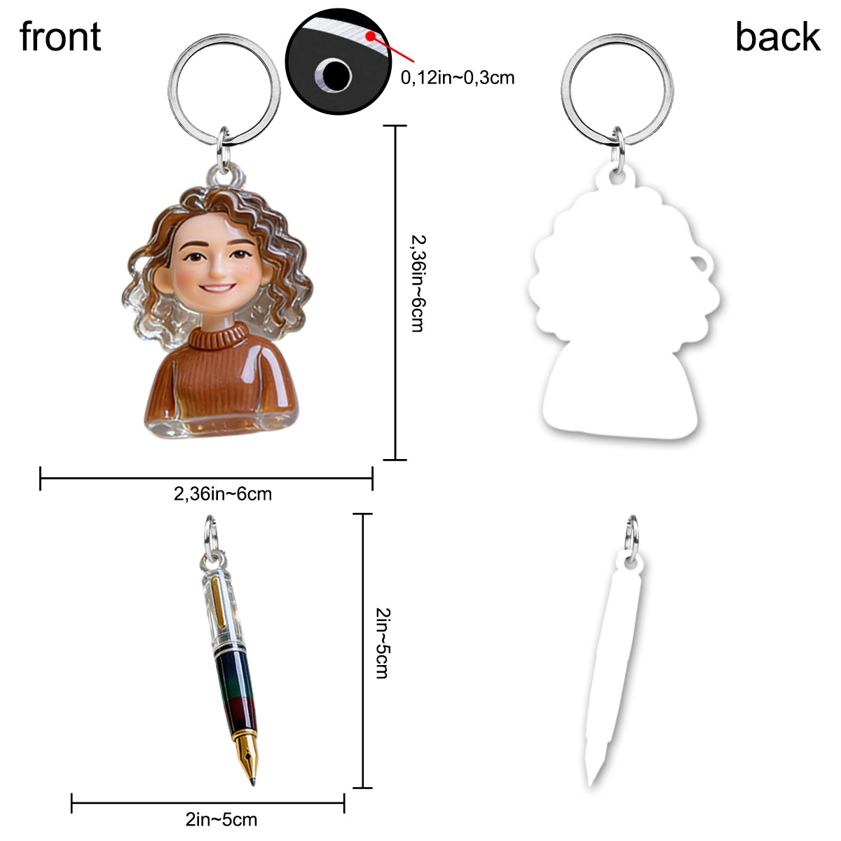 Book Lovers - Personalized Book Keychain With Charms