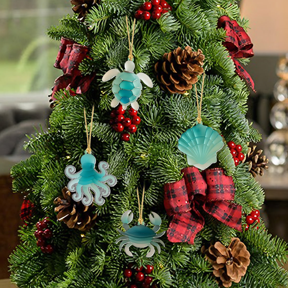 Beach Lovers - Personalized Sea Lover Advent Calendar With Ornaments