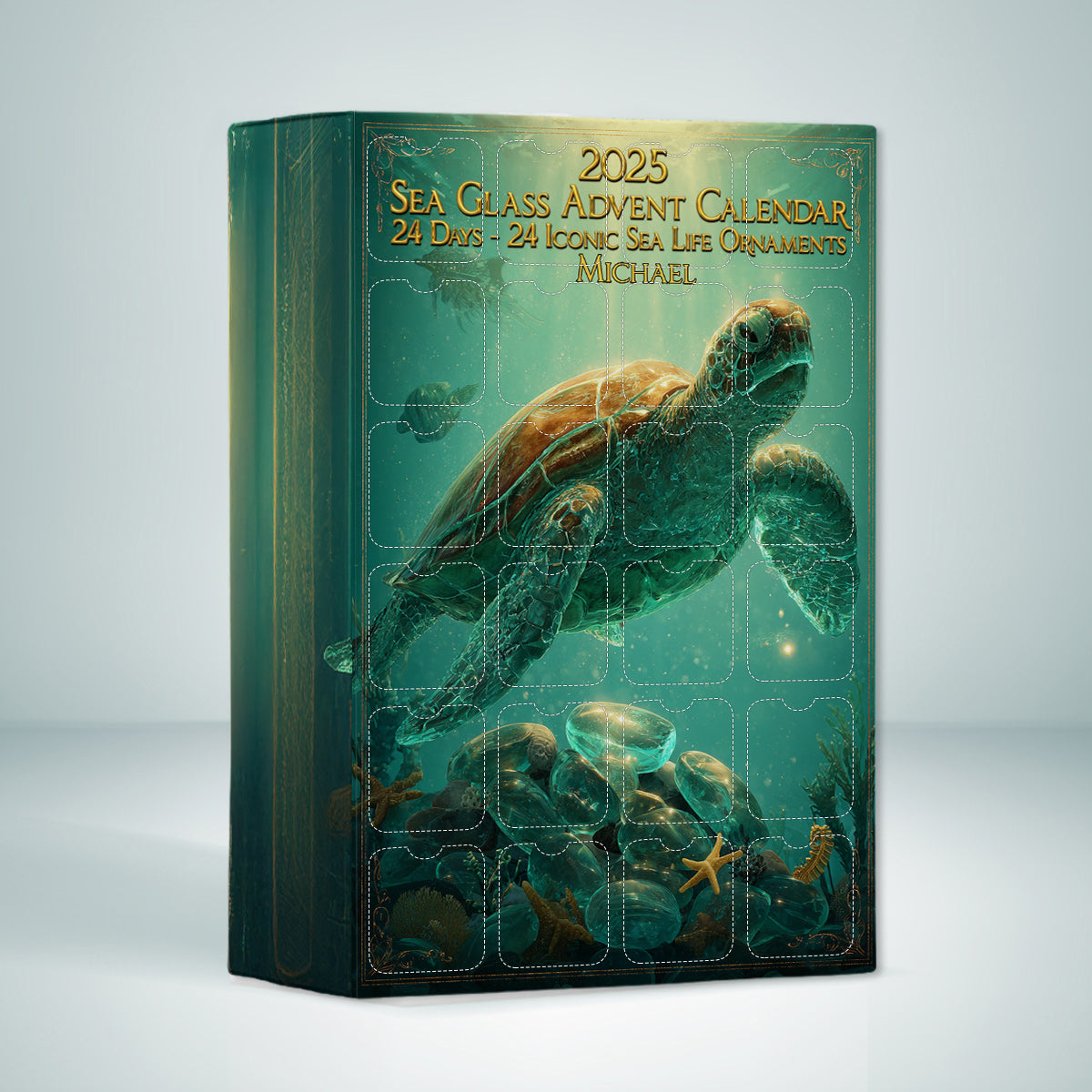 Beach Lovers - Personalized Sea Lover Advent Calendar With Ornaments