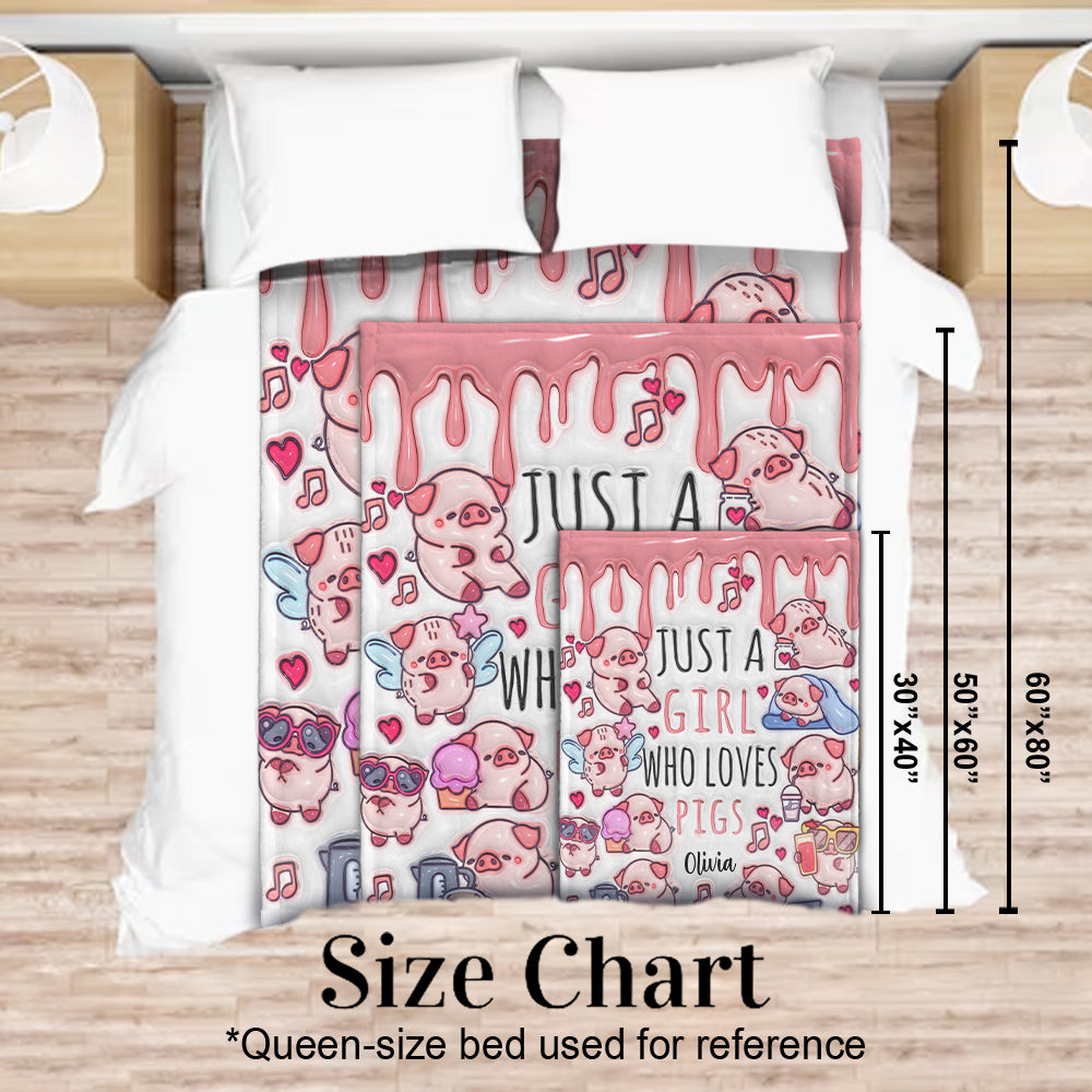 Juste une fille qui aime les cochons - Couverture personnalisée pour les amoureux des cochons