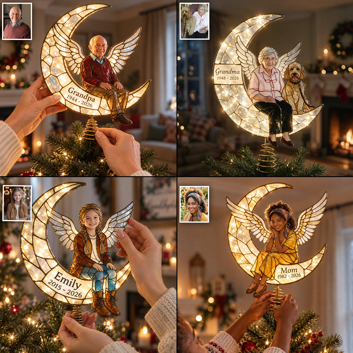 I'm Always With You - Personalized Memorial LED Light Tree Topper