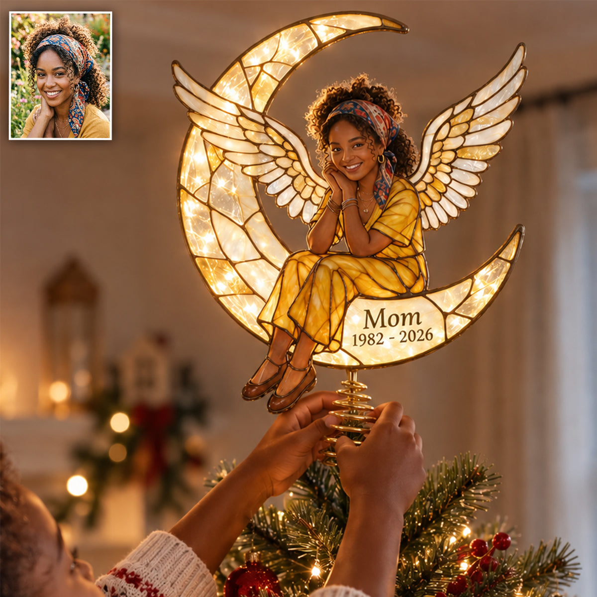 I'm Always With You - Personalized Memorial LED Light Tree Topper