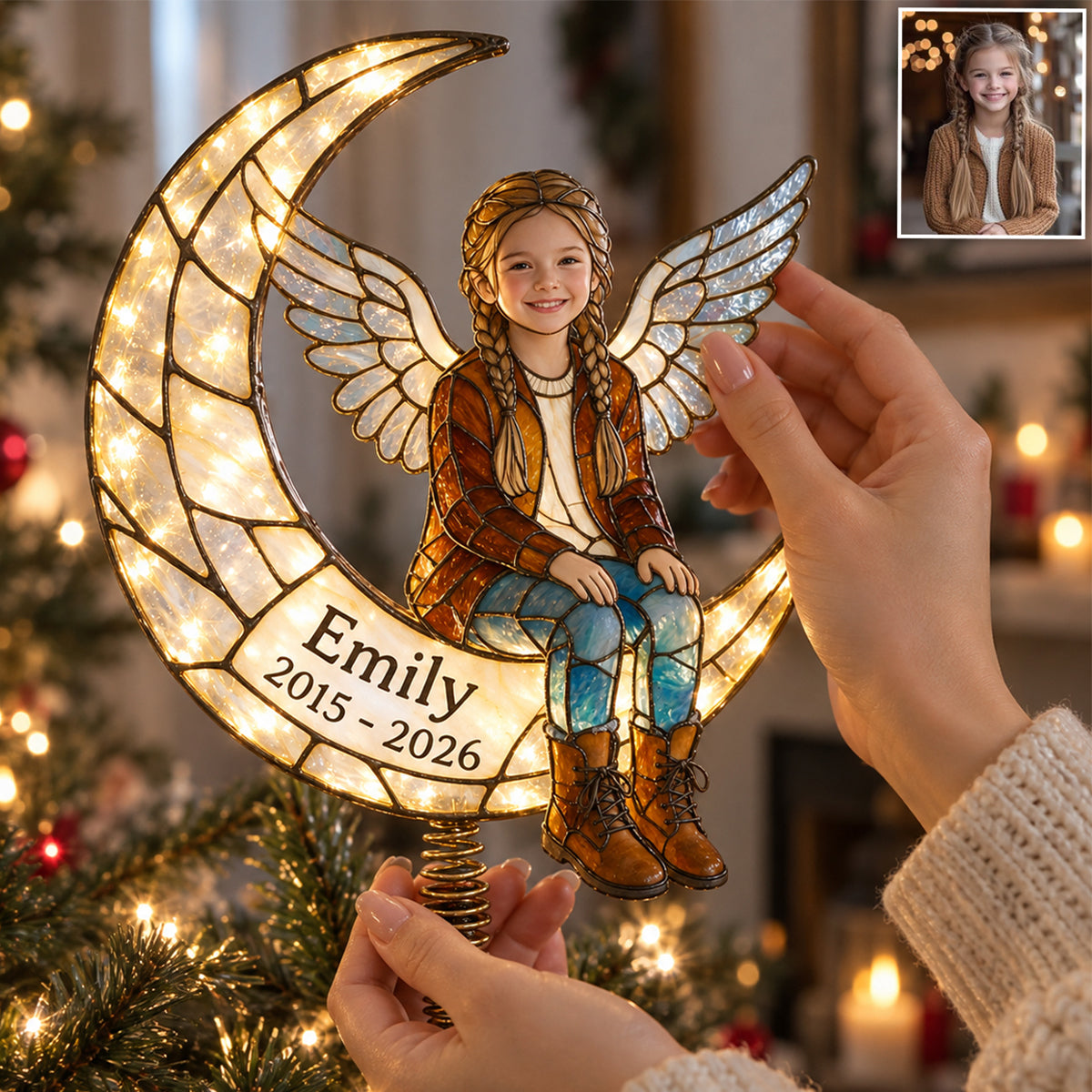I'm Always With You - Personalized Memorial LED Light Tree Topper