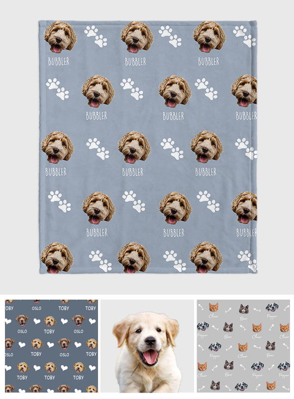 Cute Dogs Cats Pets Lovers - Personalized Dog Blanket