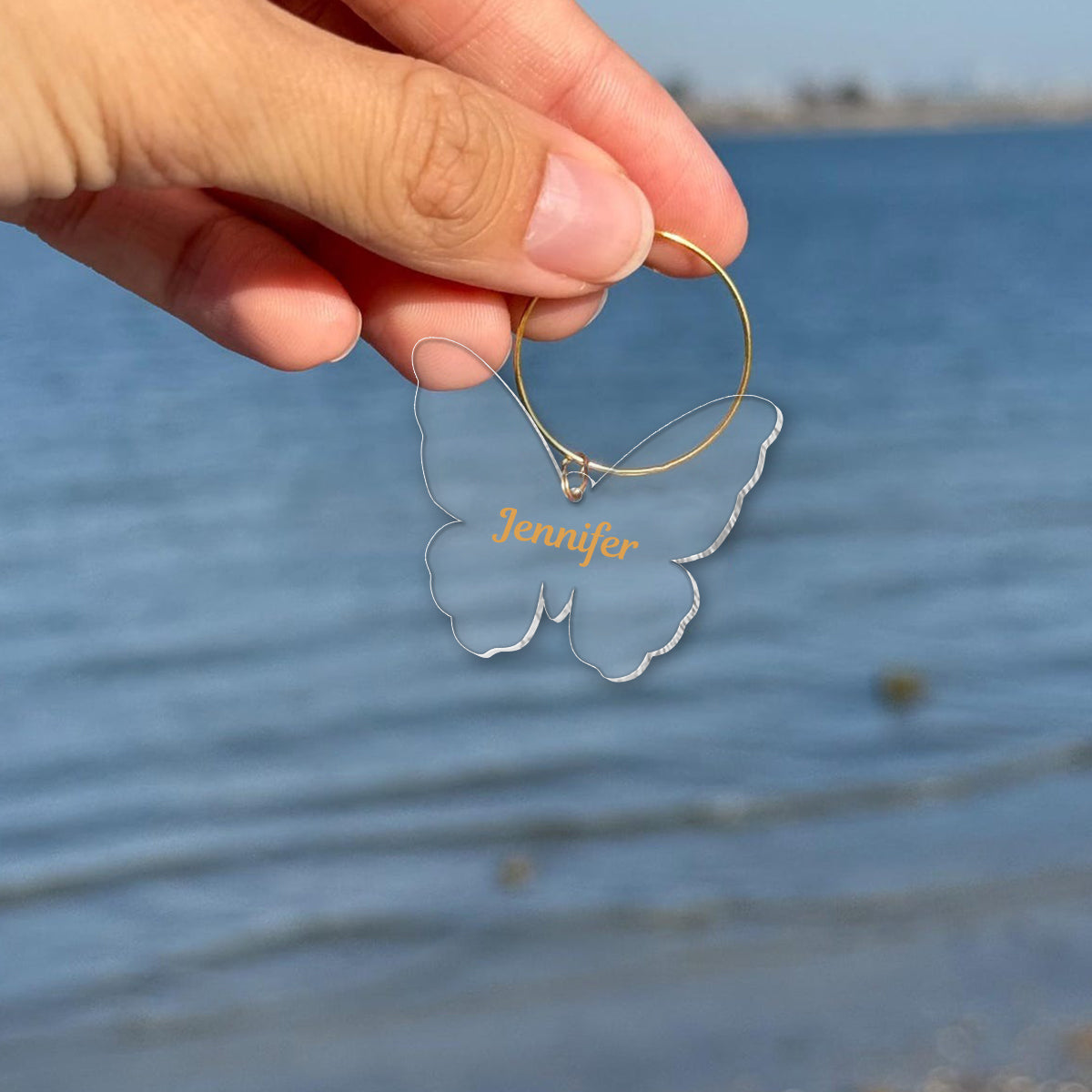 Pink Glass Butterfly - Personalized Butterfly Wine Glass With Long Stem