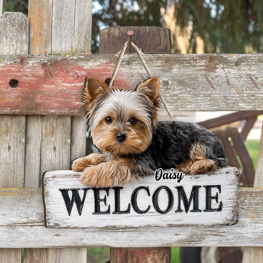 Love My Dog - Personalized Dog Custom Shaped Wood Sign