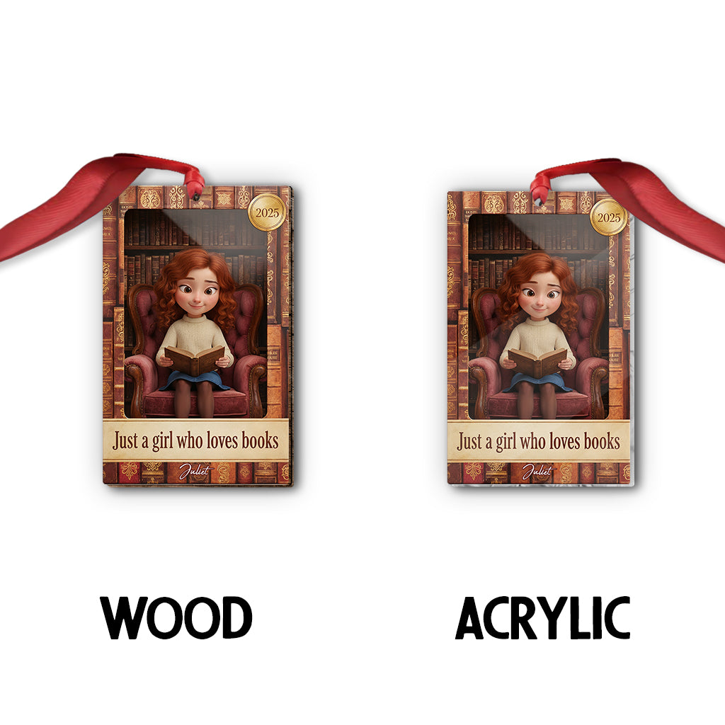 Book Lover In Toy Display Box - Personalized Book Ornament