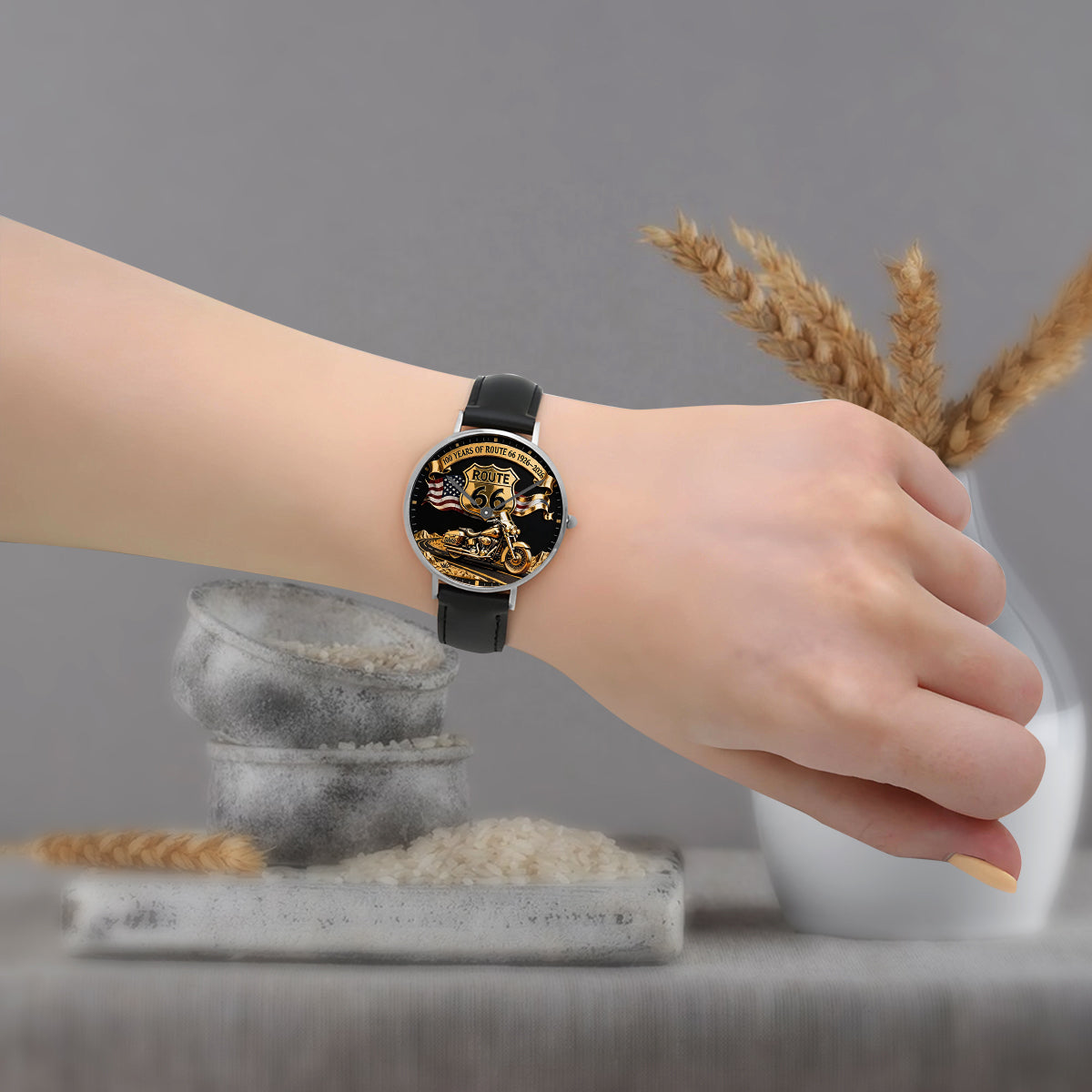 100 Years Of Route Personalized Gifts For Bikers - Personalized Biker Hand Watch