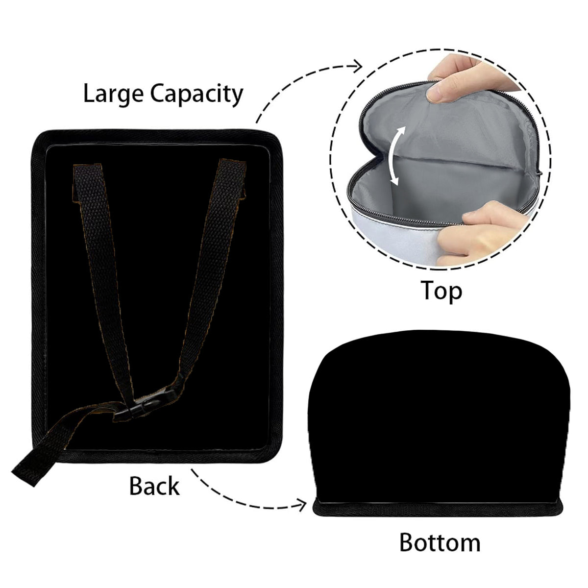 Eine Nation unter Gott – Personalisierter tragbarer Auto-Mülleimer/Organizer mit Weißkopfseeadler-Motiv