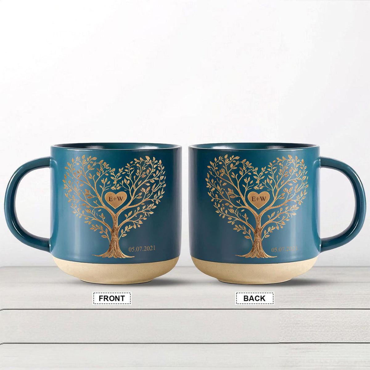You & Me We Got This - Personalized Couple Printed Pottery Mug