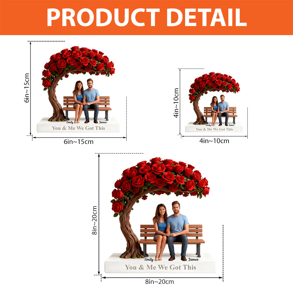 You & Me We Got This - Personalized Couple Custom Shaped Acrylic Plaque