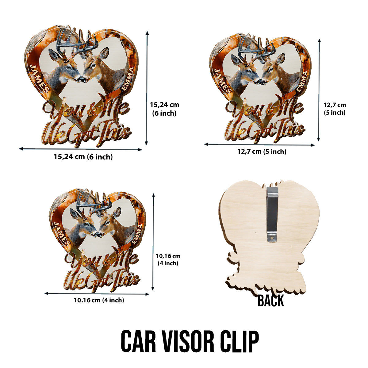 You & Me We Got This - Personalized Hunting Transparent Car Ornament