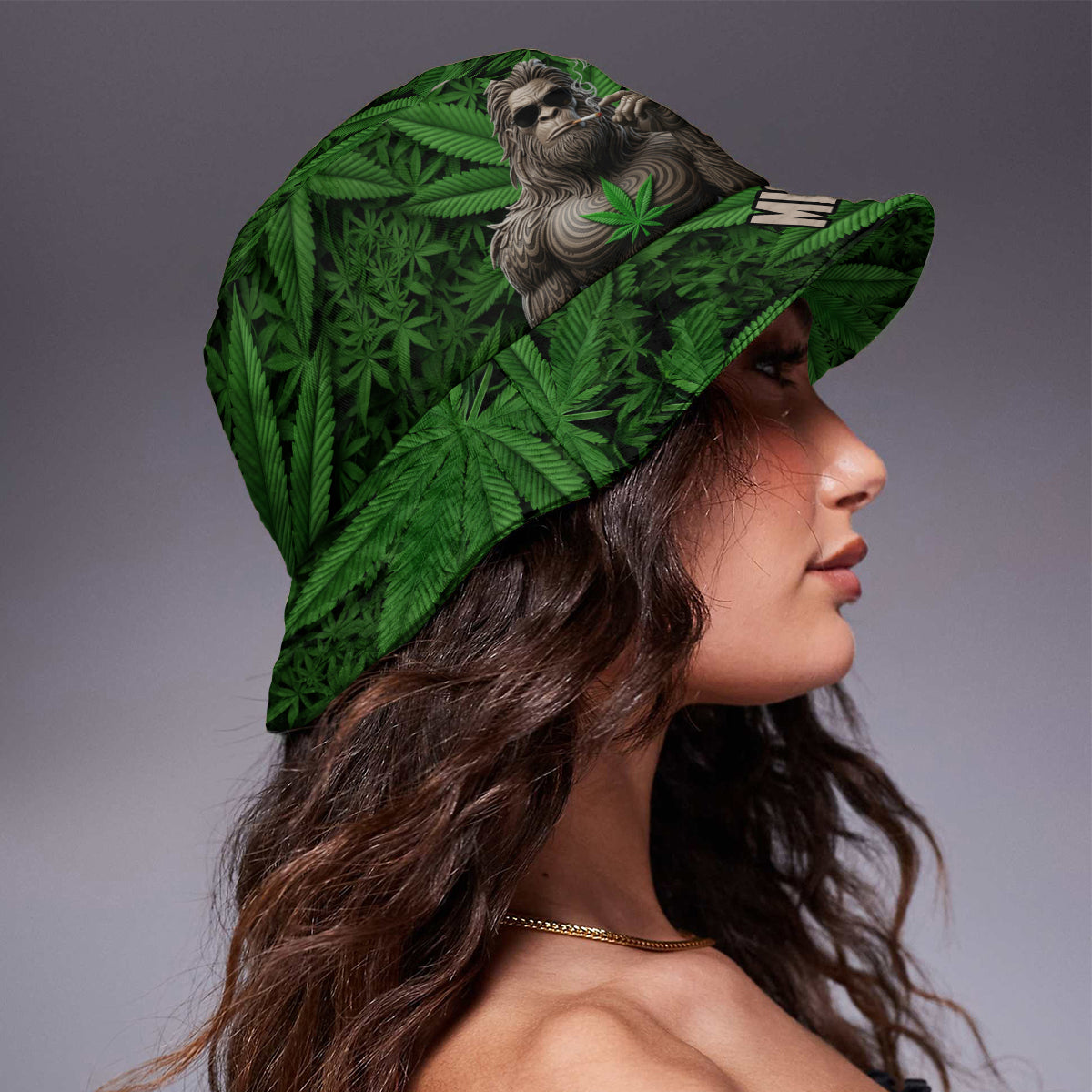 Rauchender Bigfoot - Personalisierter Weed-Bucket-Hat