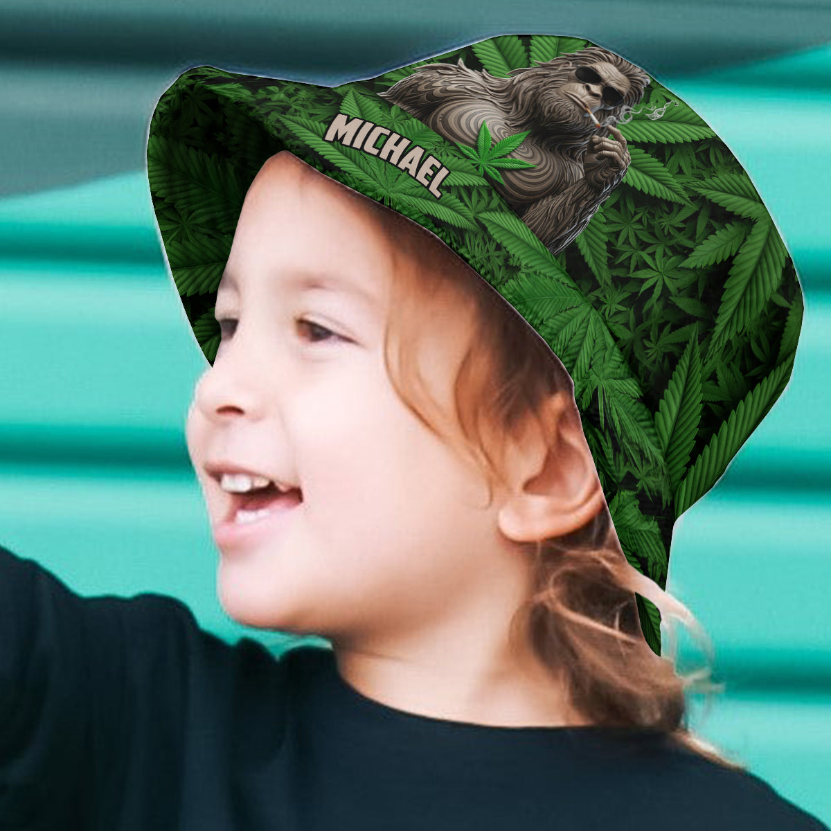 Rauchender Bigfoot - Personalisierter Weed-Bucket-Hat