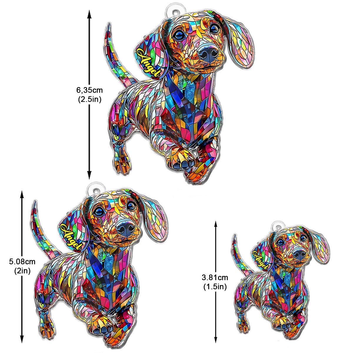 I Love My Dog - Personalized Dachshund Earrings
