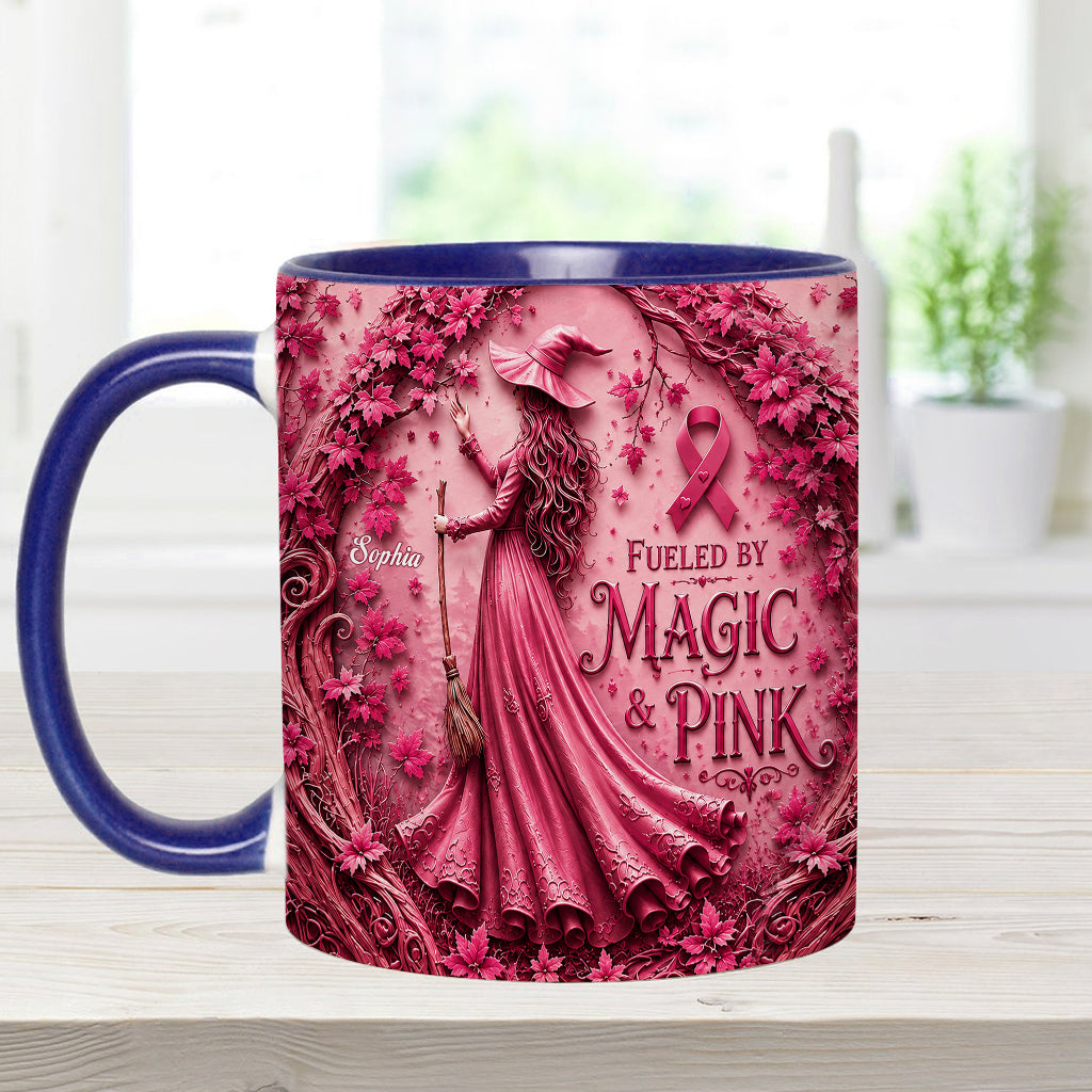 Von Magie & Pink - Personalisierte Tasse & Untersetzer zur Brustkrebsbewusstseinskampagne