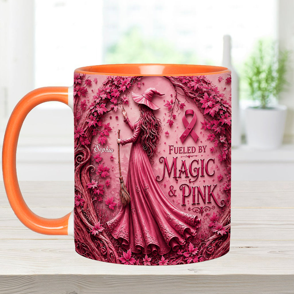 Von Magie & Pink - Personalisierte Tasse & Untersetzer zur Brustkrebsbewusstseinskampagne