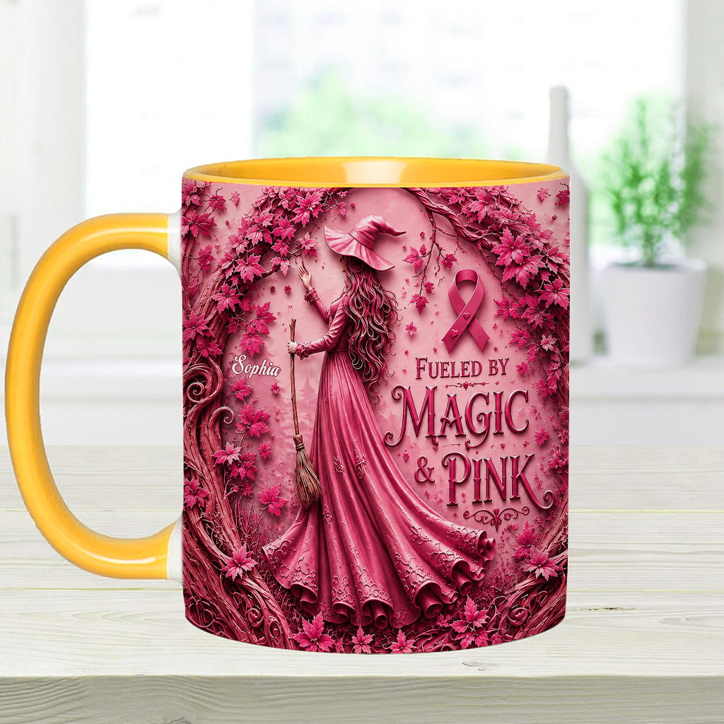 Von Magie & Pink - Personalisierte Tasse & Untersetzer zur Brustkrebsbewusstseinskampagne