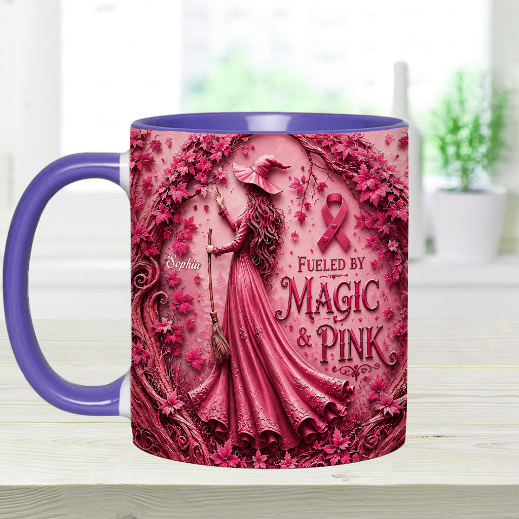 Von Magie & Pink - Personalisierte Tasse & Untersetzer zur Brustkrebsbewusstseinskampagne