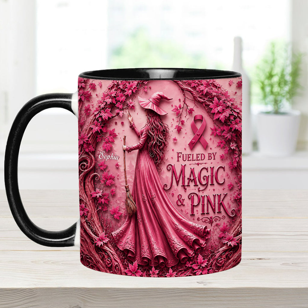 Von Magie & Pink - Personalisierte Tasse & Untersetzer zur Brustkrebsbewusstseinskampagne