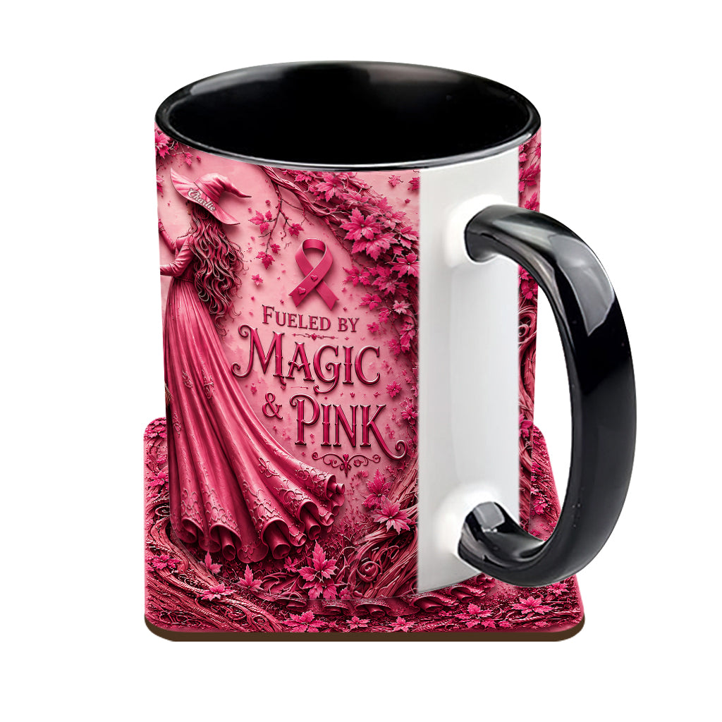 Von Magie & Pink - Personalisierte Tasse & Untersetzer zur Brustkrebsbewusstseinskampagne