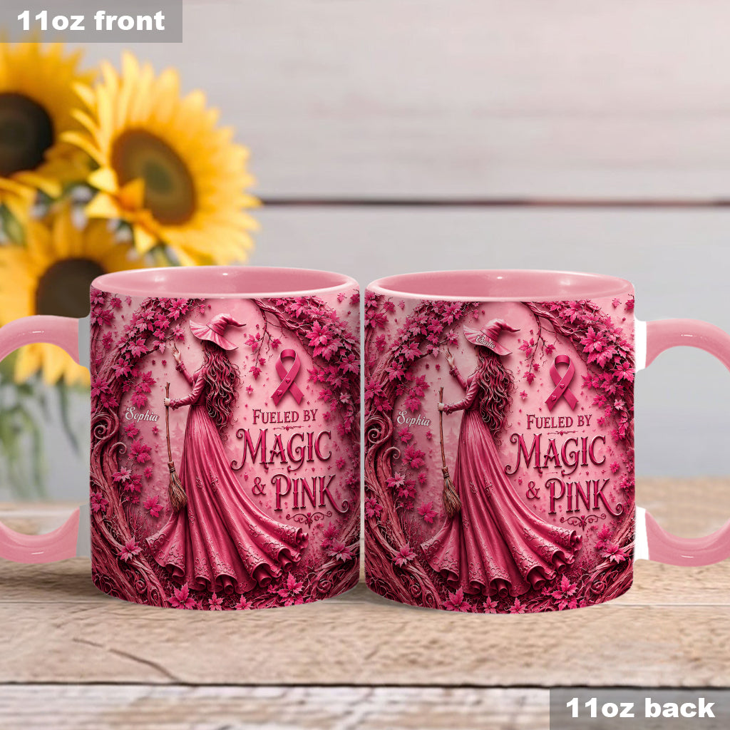 Von Magie & Pink - Personalisierte Tasse & Untersetzer zur Brustkrebsbewusstseinskampagne