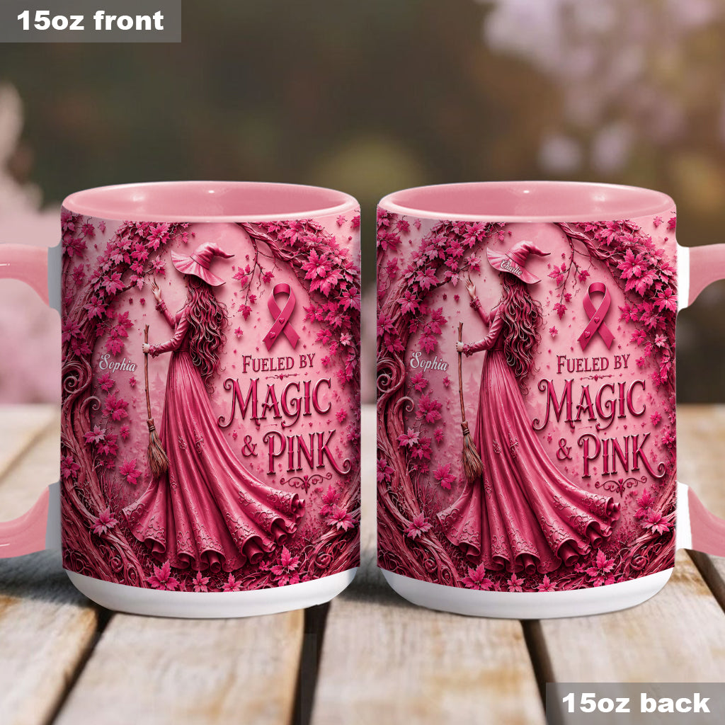 Von Magie & Pink - Personalisierte Tasse & Untersetzer zur Brustkrebsbewusstseinskampagne