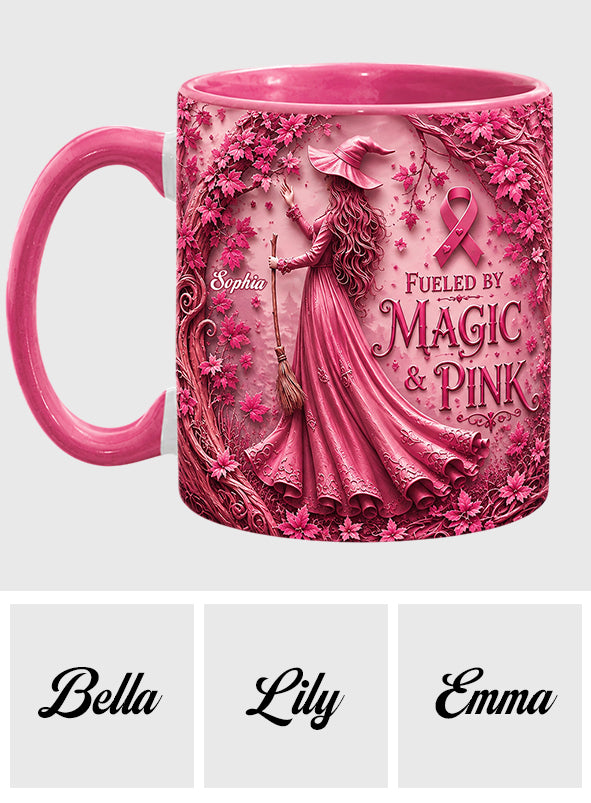Von Magie & Pink - Personalisierte Tasse & Untersetzer zur Brustkrebsbewusstseinskampagne