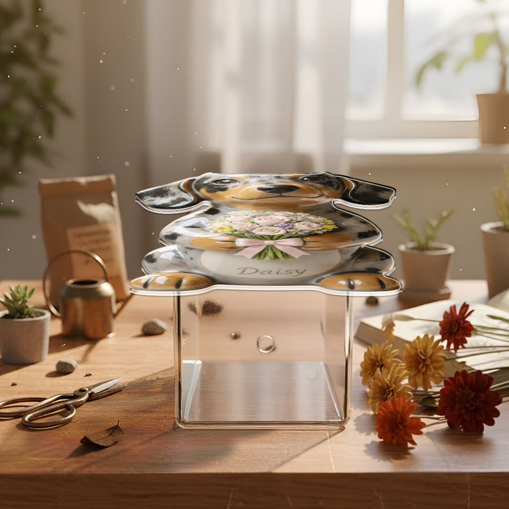 Individuell gestaltbarer Acryl-Topf mit Hundemotiv – Foto nach Wunsch - Personalisierbarer Hunde-Übertopf