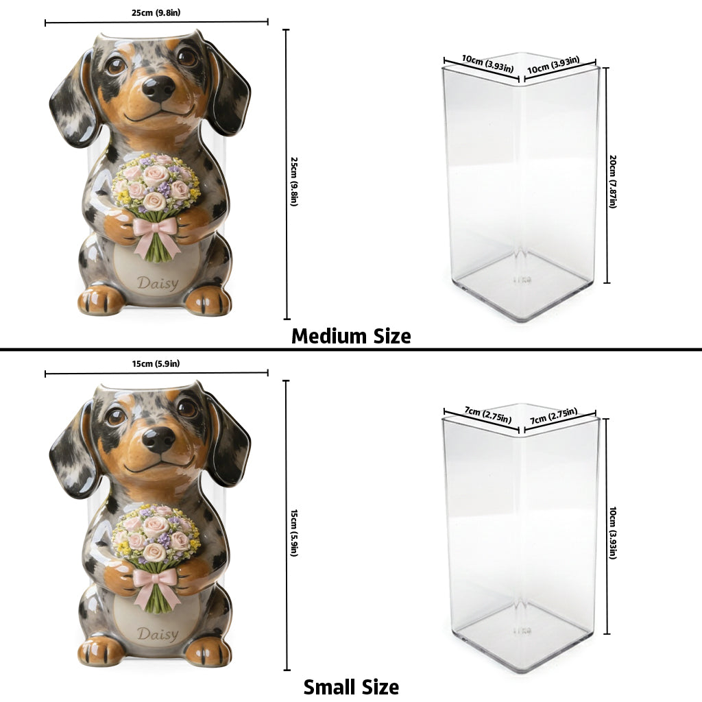 Individuell gestaltbarer Acryl-Topf mit Hundemotiv – Foto nach Wunsch - Personalisierbarer Hunde-Übertopf