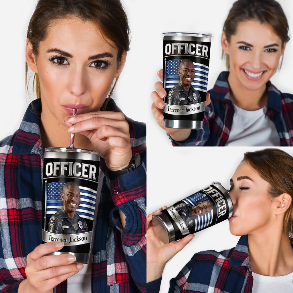 To Protect, To Serve, To Wear Blue - Personalized Police Officer Tumbler