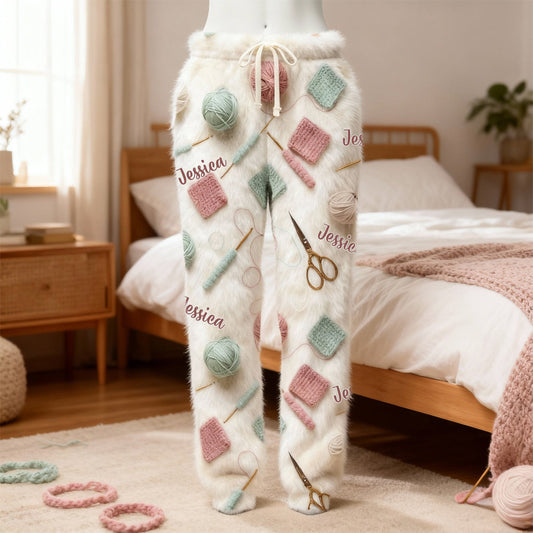 Love Crochet - Pantalon de survêtement unisexe personnalisé au crochet