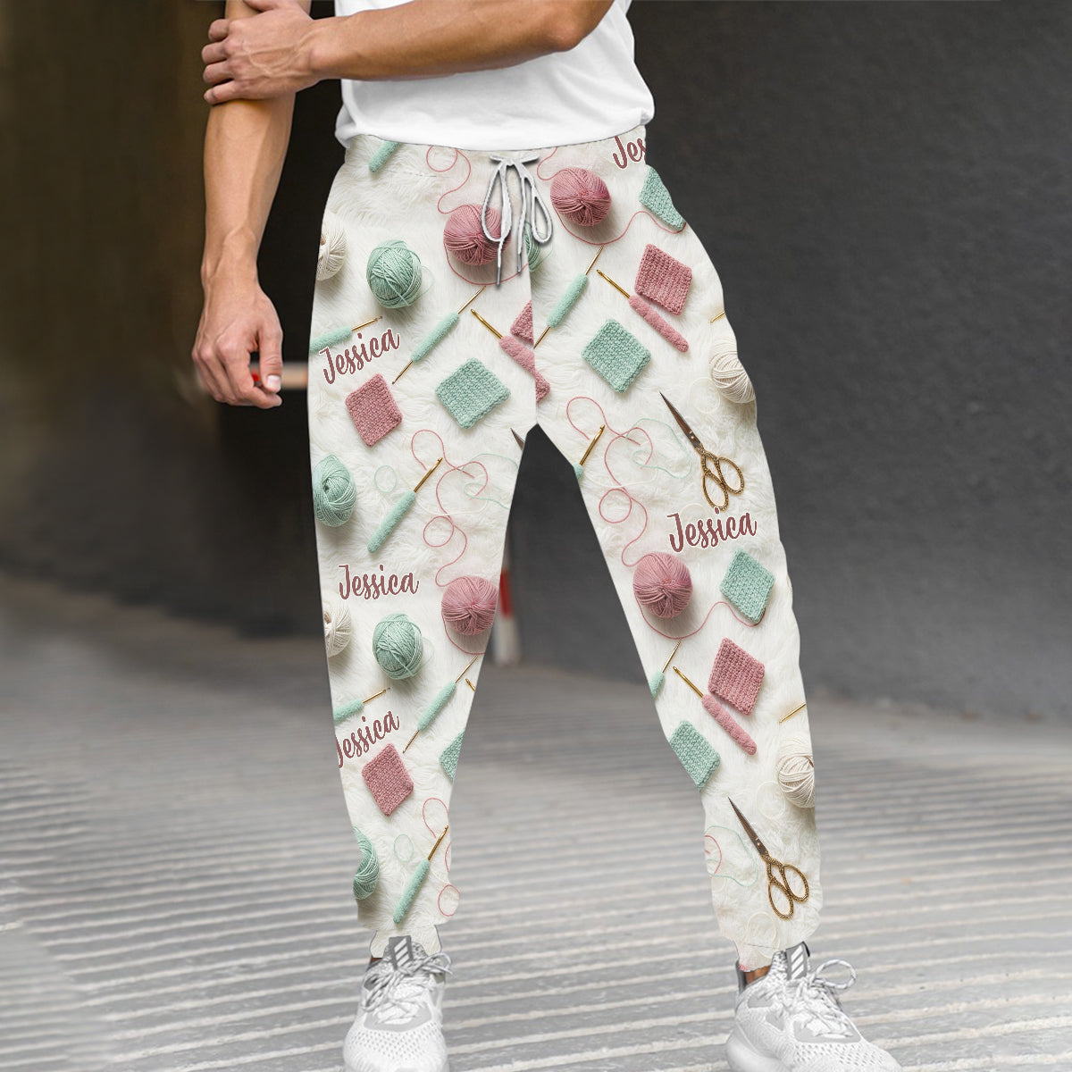 Love Crochet – Personalisierte Häkel-Jogginghose für Unisex