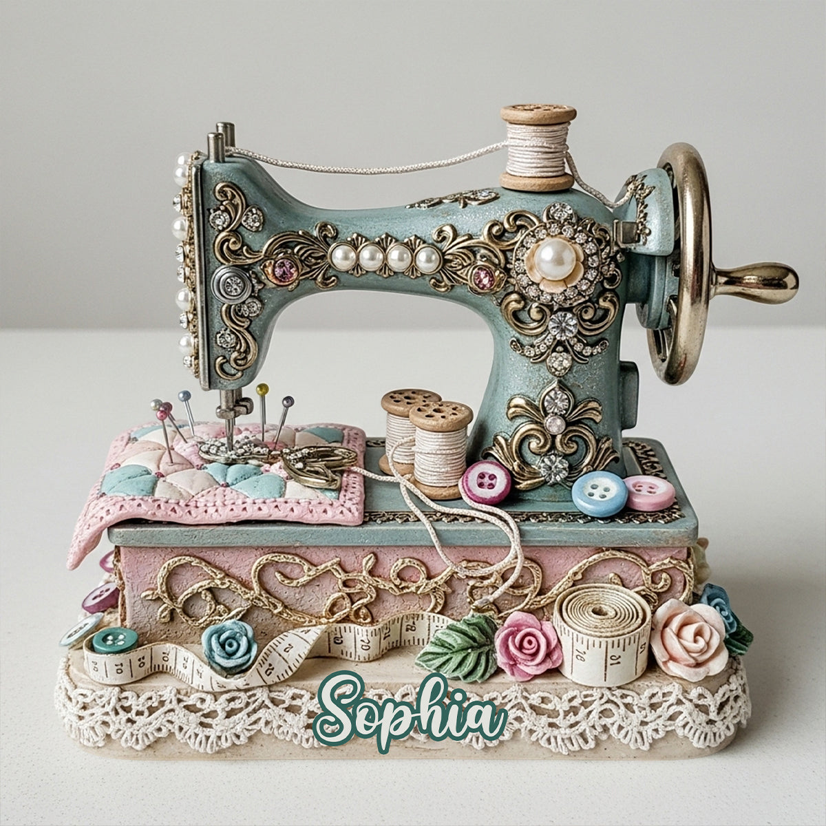 Beautiful Sewing Machine - Personalized Sewing Custom Shaped Acrylic Plaque