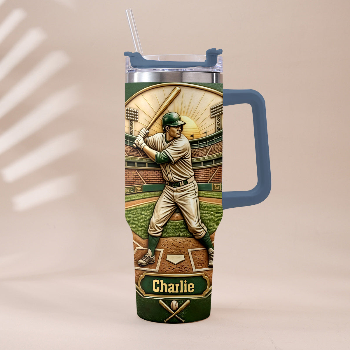 Le Meilleur Papa - Tasse de Baseball Personnalisée avec Poignée