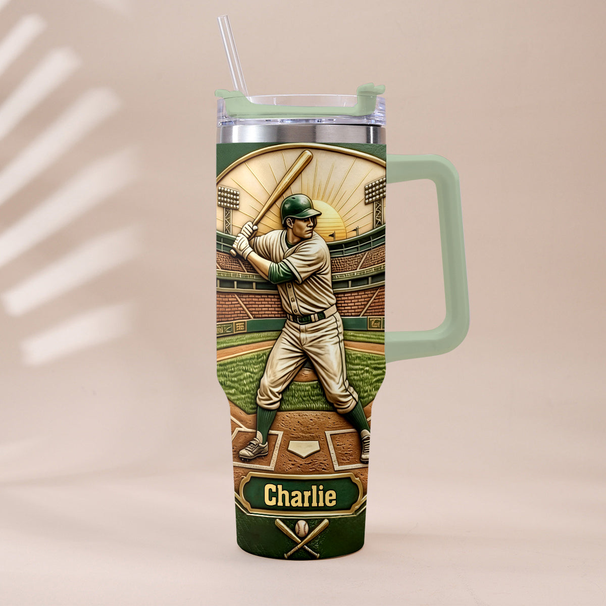 Le Meilleur Papa - Tasse de Baseball Personnalisée avec Poignée