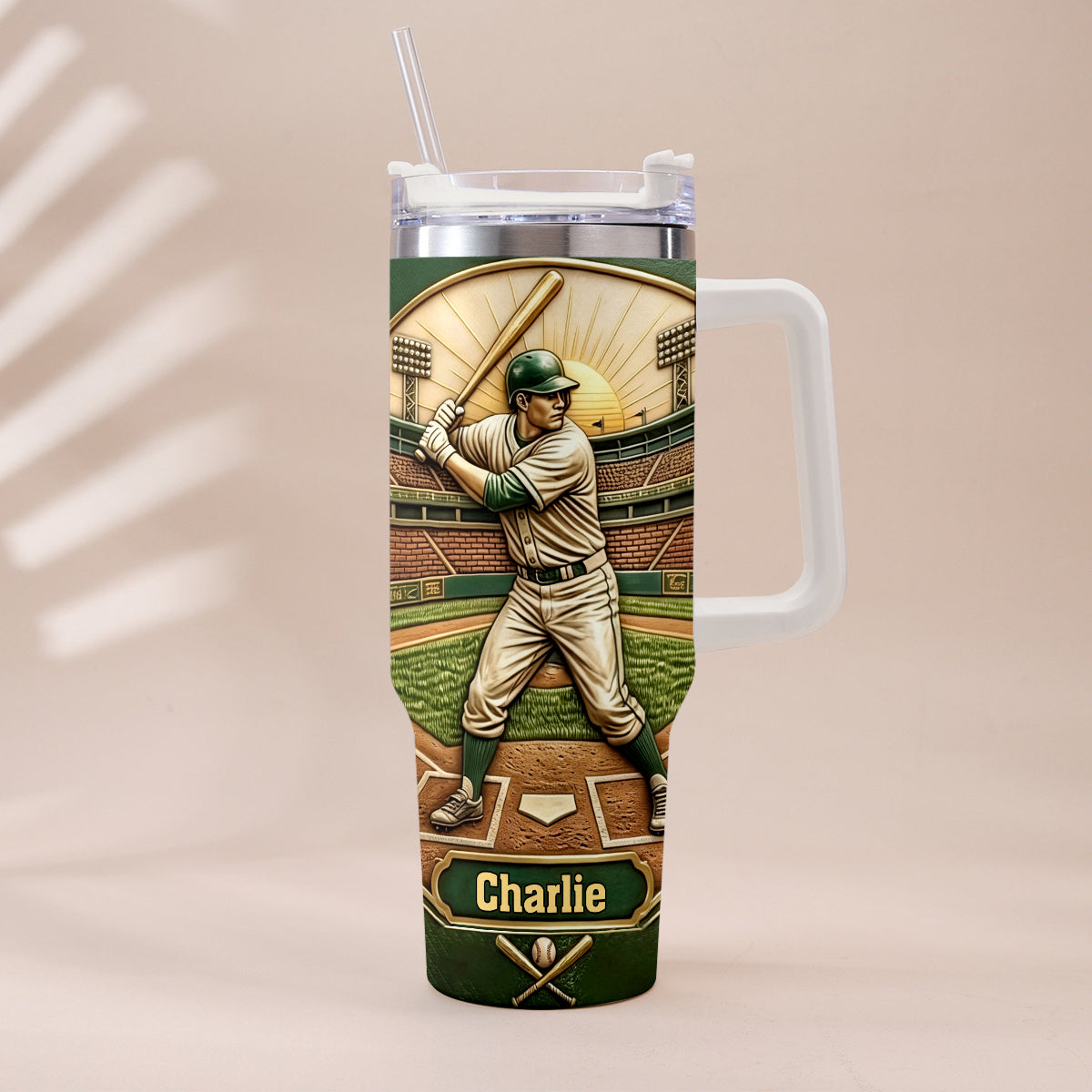 Le Meilleur Papa - Tasse de Baseball Personnalisée avec Poignée