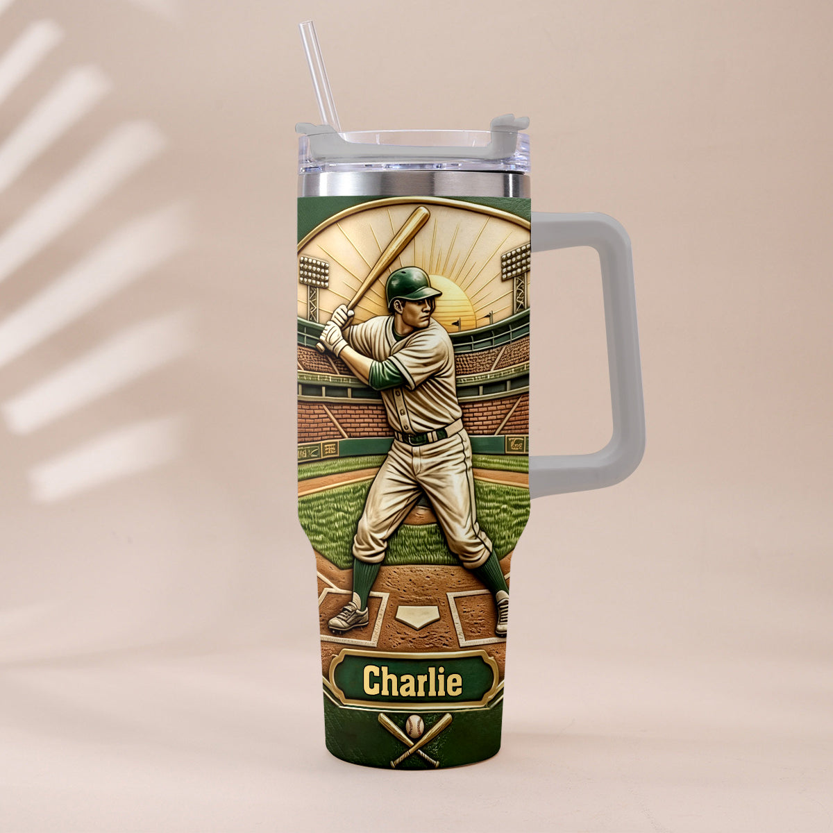Le Meilleur Papa - Tasse de Baseball Personnalisée avec Poignée