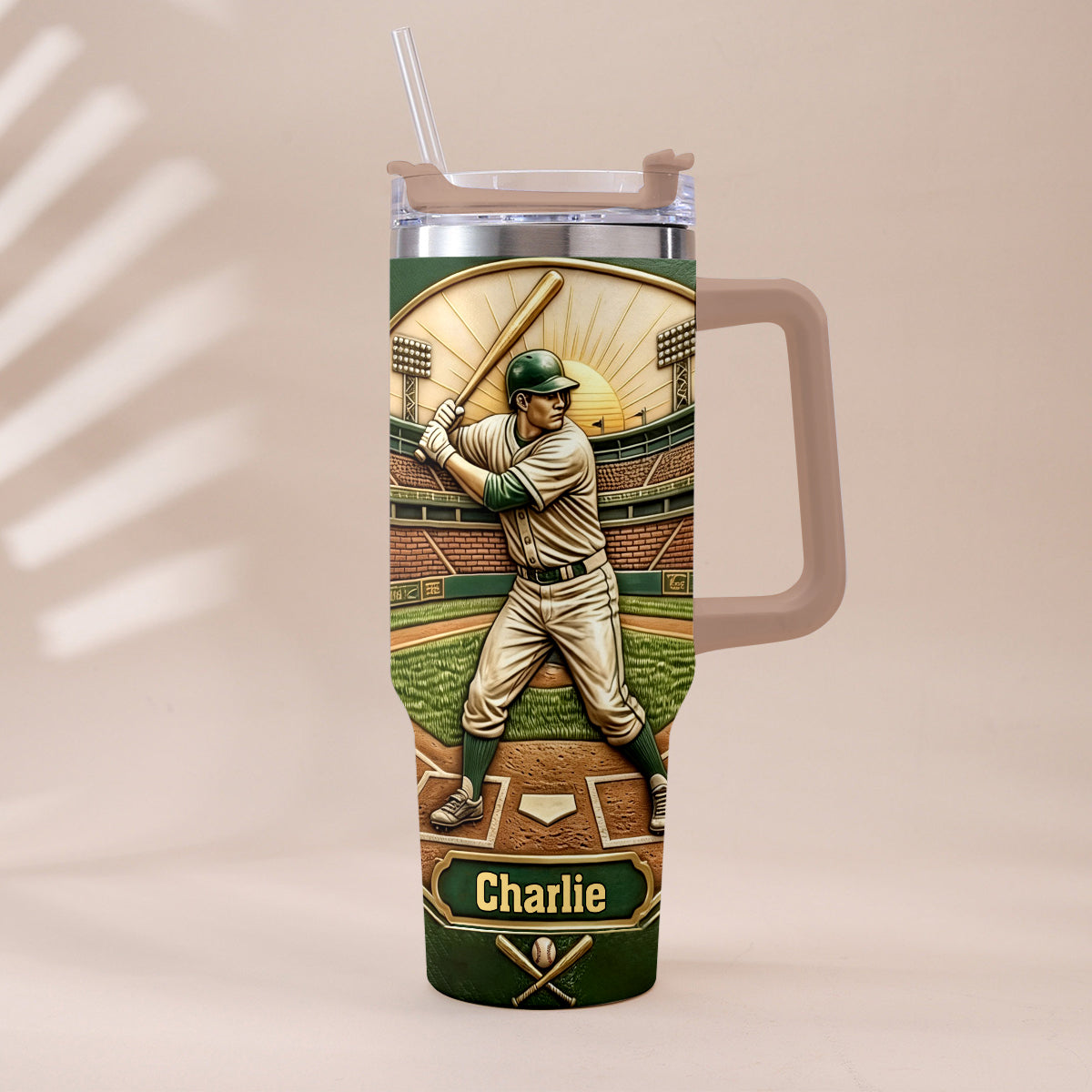 Le Meilleur Papa - Tasse de Baseball Personnalisée avec Poignée