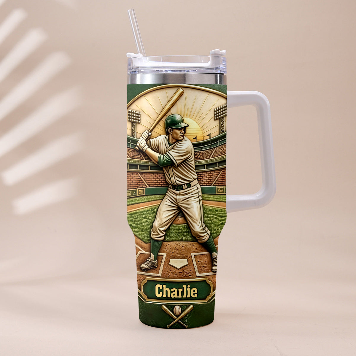 Le Meilleur Papa - Tasse de Baseball Personnalisée avec Poignée