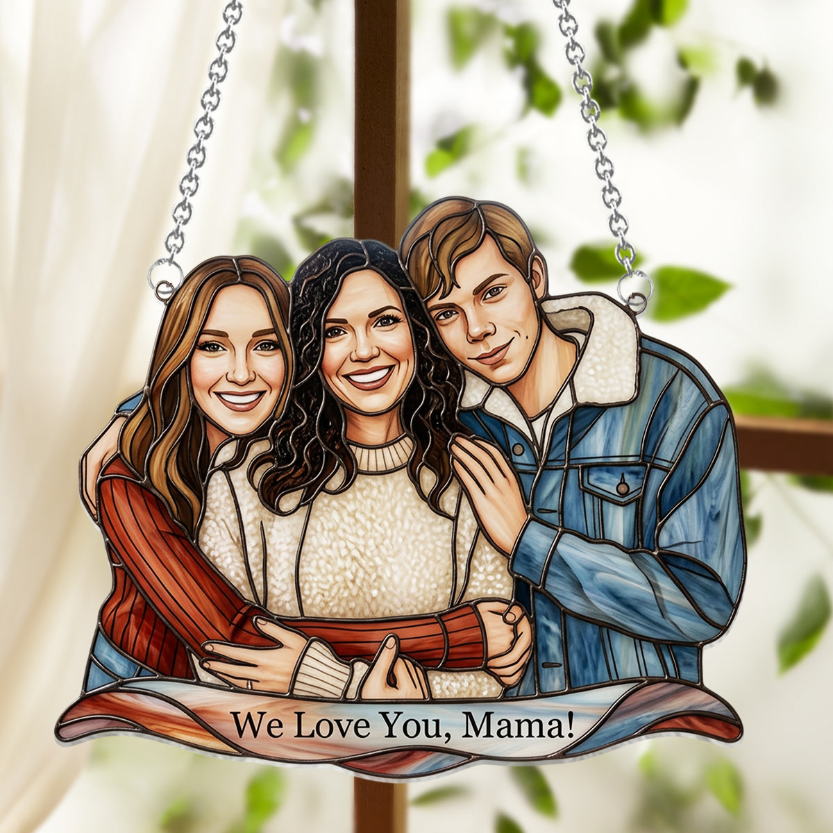 Custom Any Photo - Personalized Mother Window Hanging Suncatcher Ornament