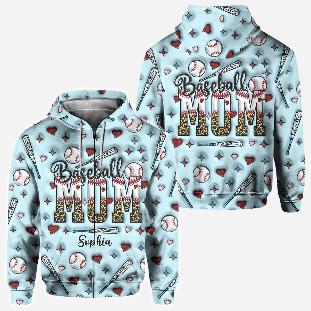 Baseball Mom - Personalized Baseball All Over Shirt