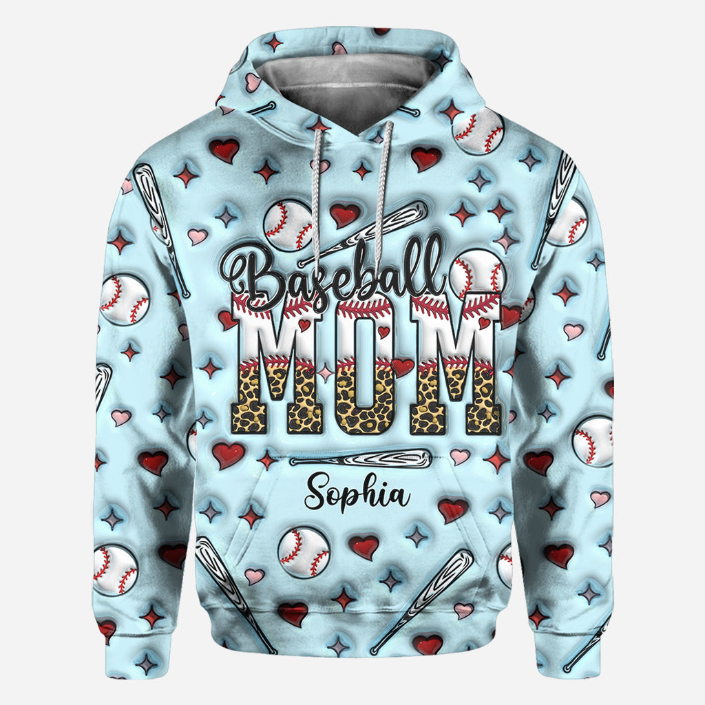 Baseball Mom - Personalized Baseball All Over Shirt