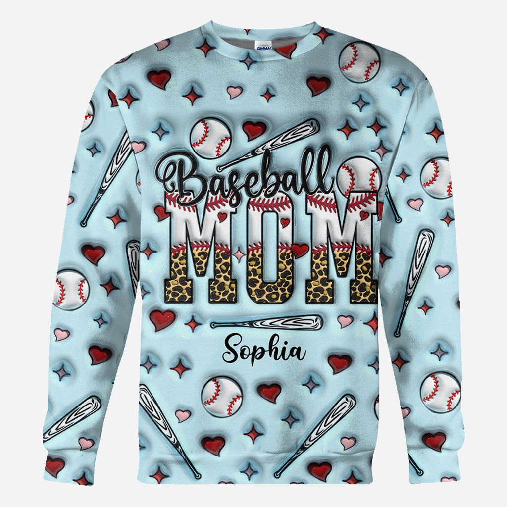 Baseball Mom - Personalized Baseball All Over Shirt