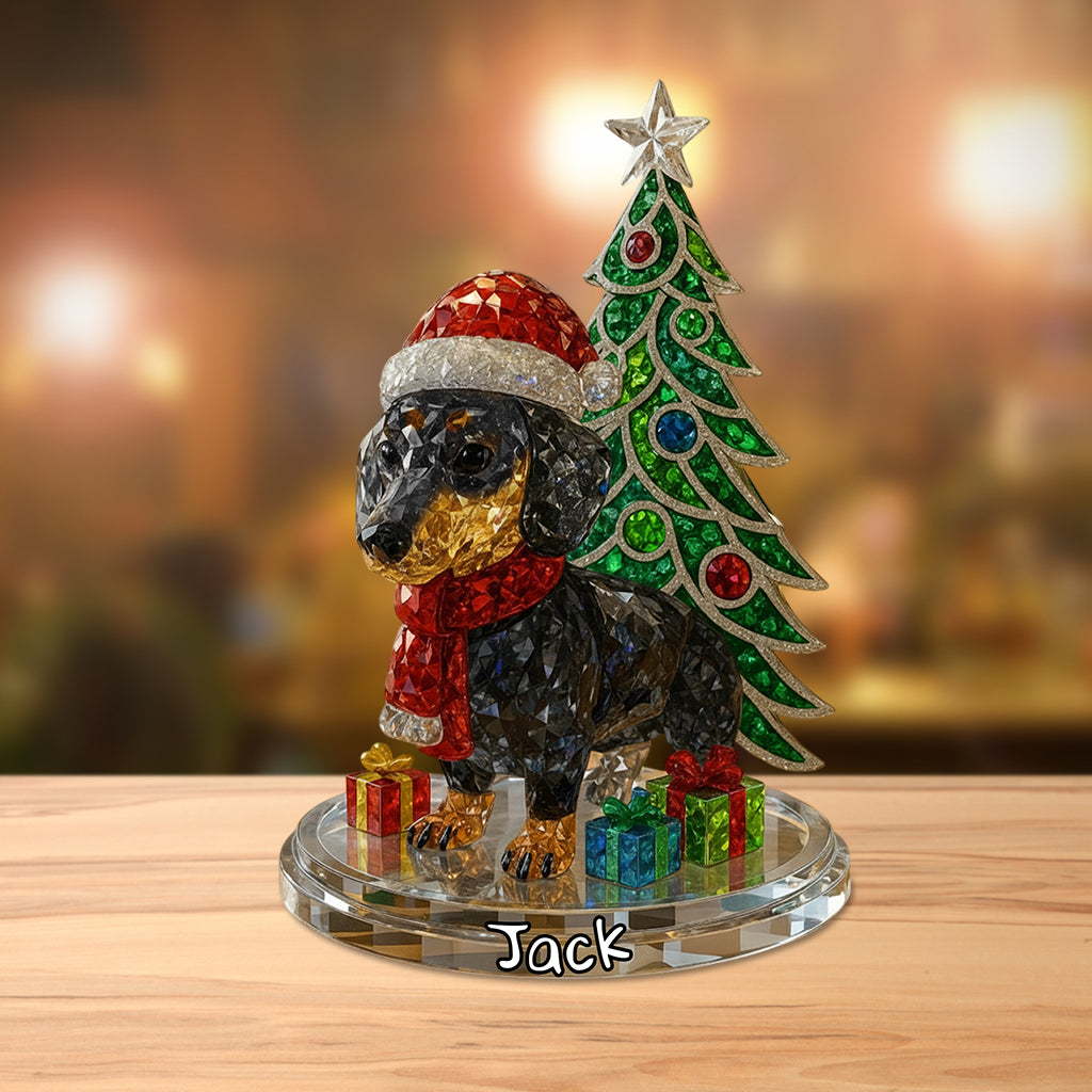 Christmas Pet - Personalized Dog Custom Shaped Acrylic Plaque