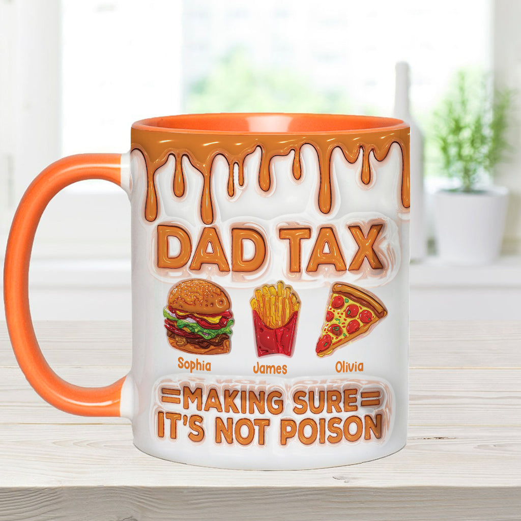 Dad Tax Funny Dad Jokes - Personalized Father Accent Mug