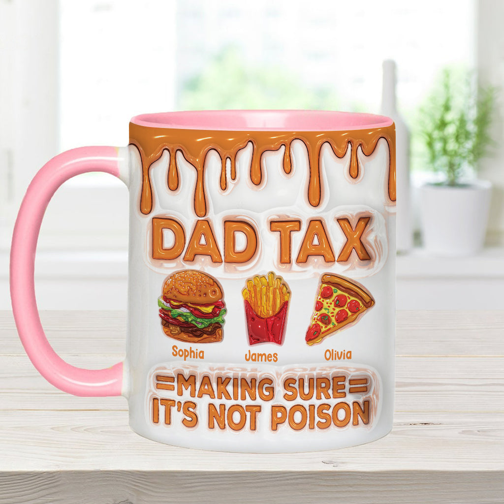 Dad Tax Funny Dad Jokes - Personalized Father Accent Mug