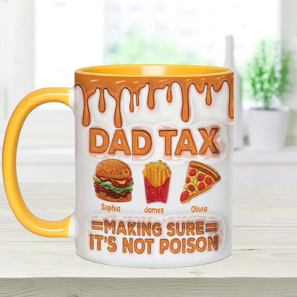 Dad Tax Funny Dad Jokes - Personalized Father Accent Mug