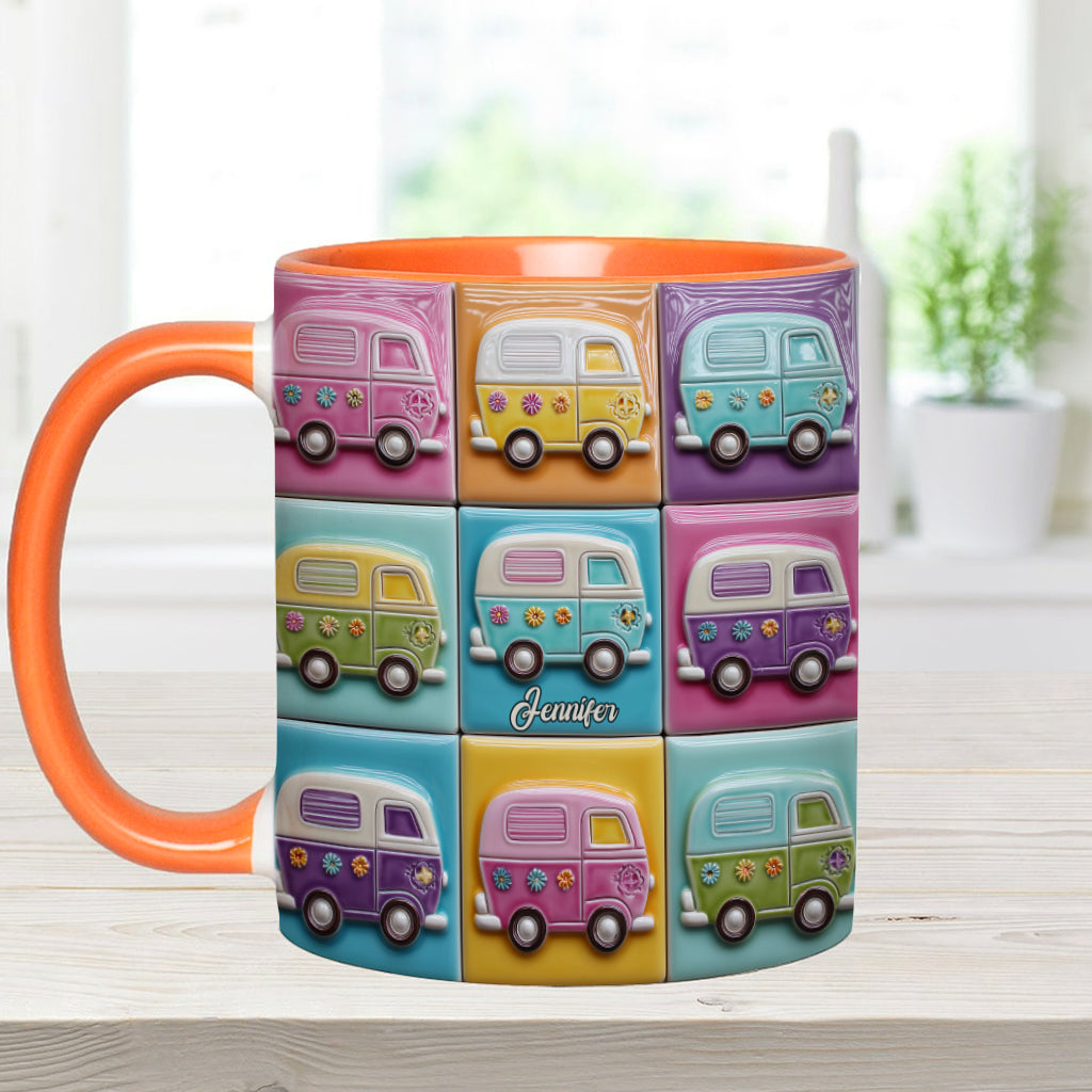 Hippie Caravans - Personalized Hippie Accent Mug
