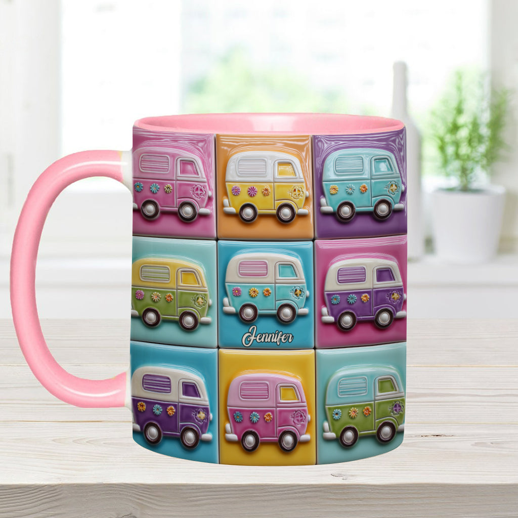 Hippie Caravans - Personalized Hippie Accent Mug